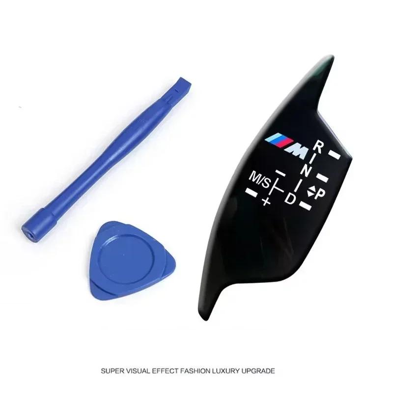 -Car Shift Knob Panel Gear Button Cover Sticker For BMW 1 3 5 7 Series X1 X3 X5 X6 M3 M5 F01 F10 F30 F35 F15 F16 F18 F34 F36 E71