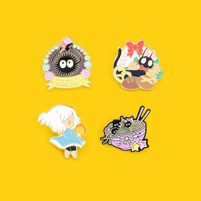 Cartoon Ramen Playful Inspired Brooch In Highquality Alloy For Fashion Decoration And