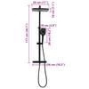 Double Head Shower Set with Mixer Tap Hose Black Brass
