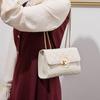 RED DRAGONFLY Women's Handbag, Cowhide Crossbody Bag, Shoulder Bag, Square Bag, White