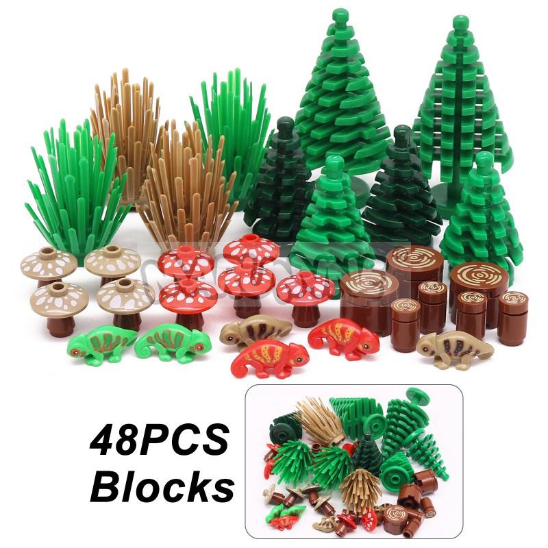 MARUMINE 48 PZ-54 PZ Set di Accessori Blocchi da Costruzione MOC Giungla Giardino Vista Città Pezzi Modello Lucertole 2435 3471 6064 14769