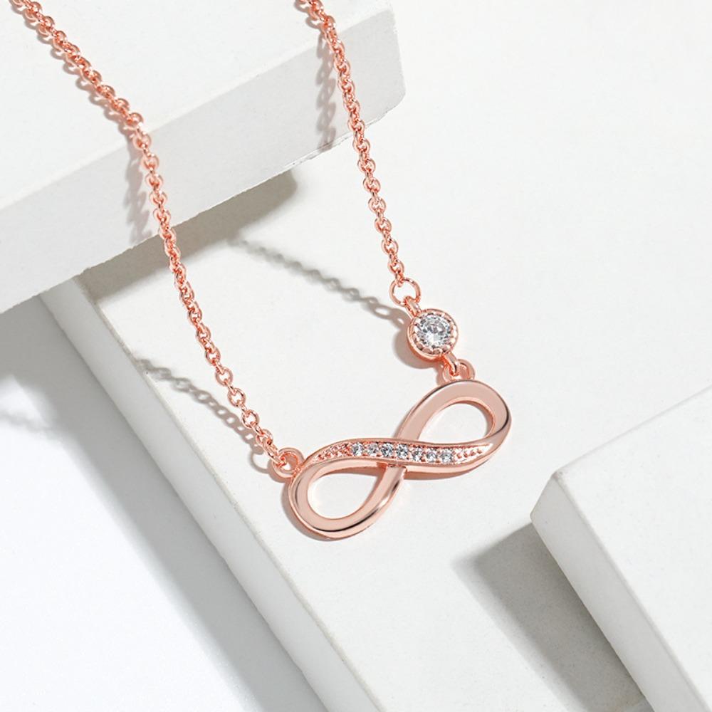 Love Infinity Necklace Minimalist Mobius Endless Symbol Pendant for Women Men