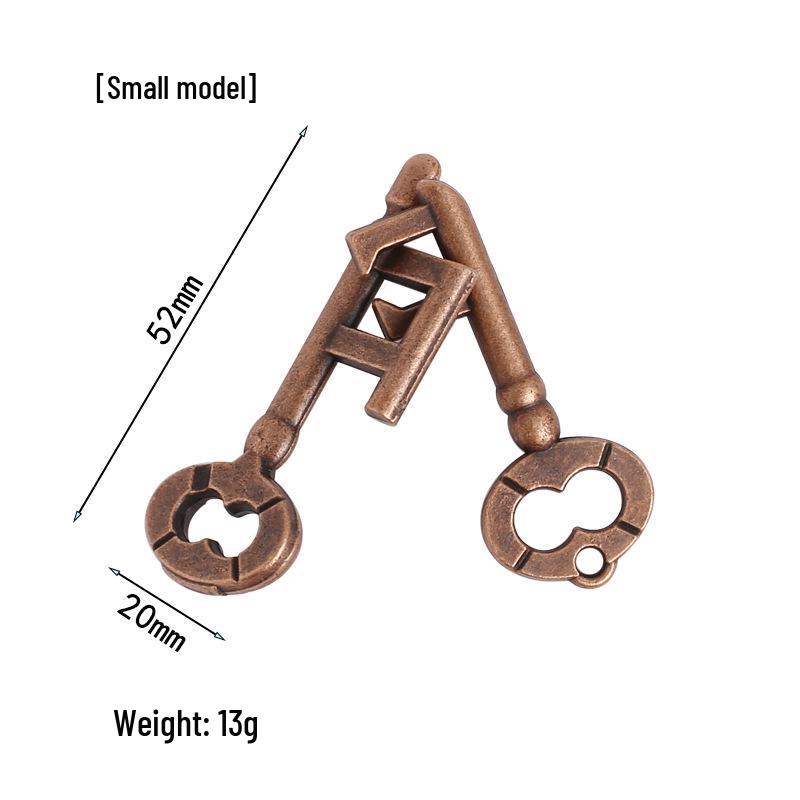Zinc Alloy Small Kongming Lock Puzzle Toy - Luban Lock Ring Puzzle Solution
