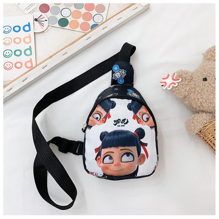 Ne Printed Zha Shoulder Chest Bag Anime Peripheral Children Outdoor Cartoon