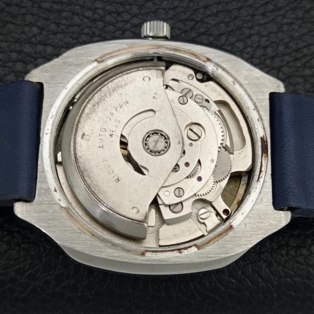 RARE VINTAGE RICOH R31 AUTOMATIC JAPAN MENS BLUE COLOR DIAL WATCH A707932-1