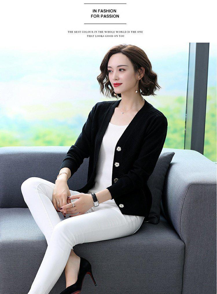 2025 Autumn/Winter Women's Elegant Short Knit Cardigan - Loose Casual Shawl Sweater