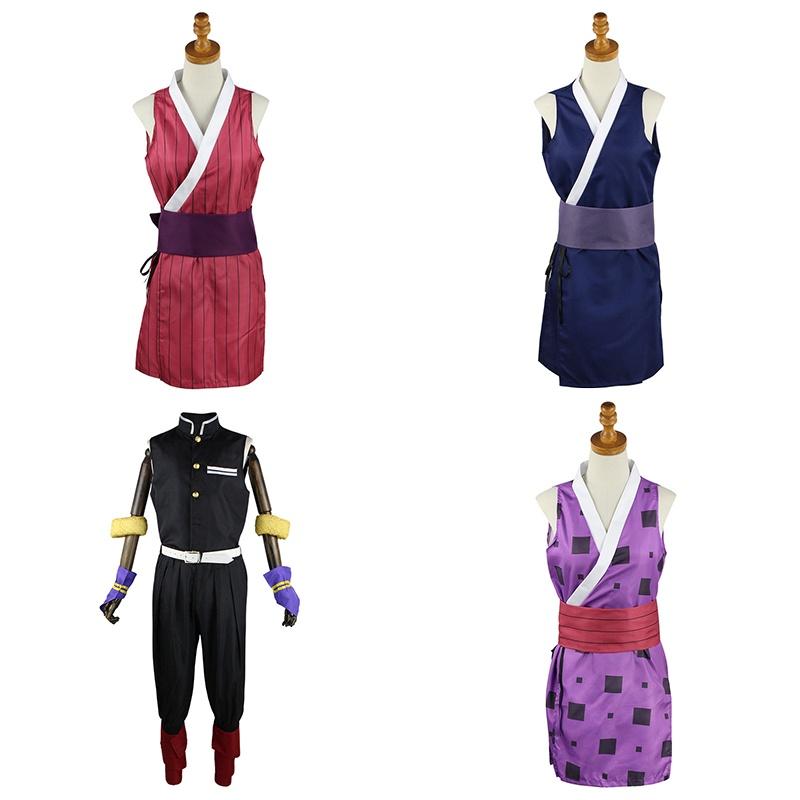 Demon Slayer Uzui Tengen Halloween Cos Skirt Set For Women High Quality And Breathable