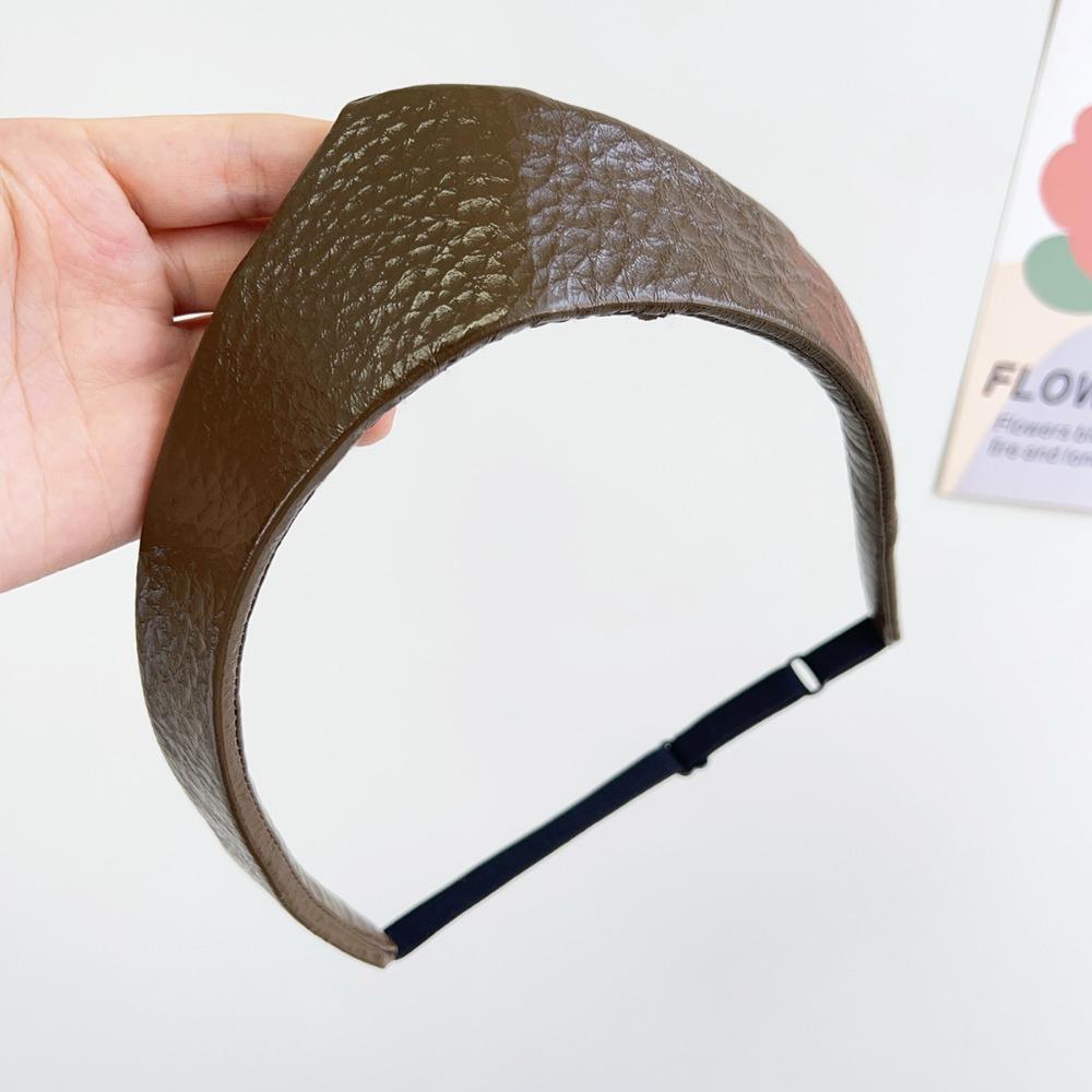 Leather Women Headband Adjustable Hairpin Headband Fashion Hair Hoop  Ladies Headwear