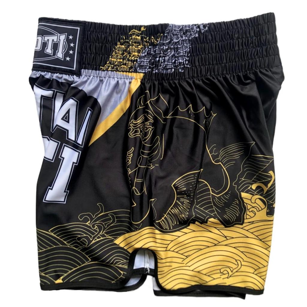Ocean Sea Wave Muay Thai Kickboxing Boxing MMA UFC Casual Shorts Gym Sport Unisex Men Women Workout Quick Dry Print Elastic High Waist Training