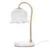 Candle Warmer Lamp Glass Marble Dimmable Electric Fragrance Candle Melter with 2 Bulbs for