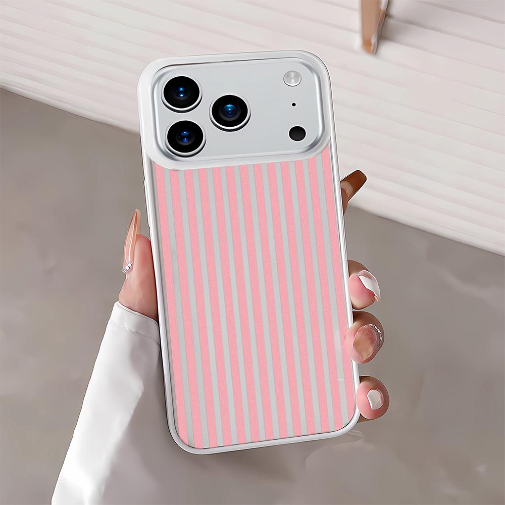 Fresh Light Colored Stripes Phone Case For Iphone 17 Air 16 15 14 11 13 12 Pro Max Anti-Fingerprint Protective Minimalist Cover