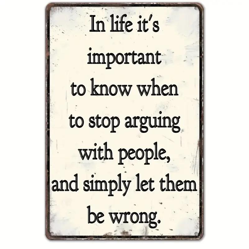 Inspirational Life Sentences Aluminium Sign,Vintage Restaurant Decoration, Cafe Bar Club Living Room  Home Wall Decor