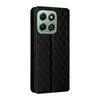 For Honor X6b 4G Anti-Scratch PU Leather Case Rhombus Imprinted Wallet Stand Phone Cover
