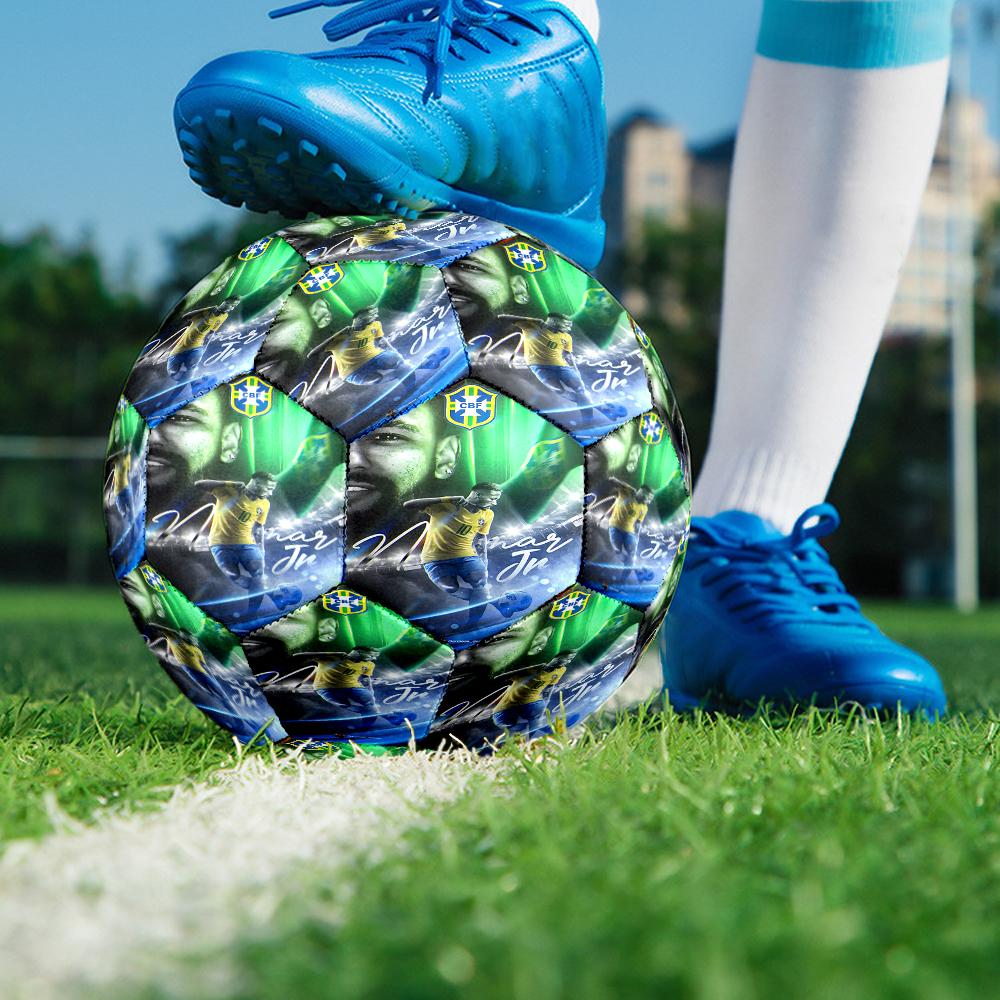 Brazilian Football Star Size 5 Soccer Balls, Anti-Slip, Protective Football, Outdoor Sport, a Unique Gift Suitable for him/her, Birthdays