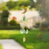 1pcs Refractive Light and Shadow Crystal Glass Wind Chimes Metal Moon Style Crystal Pendant Balcony Window Decorations  Pendants