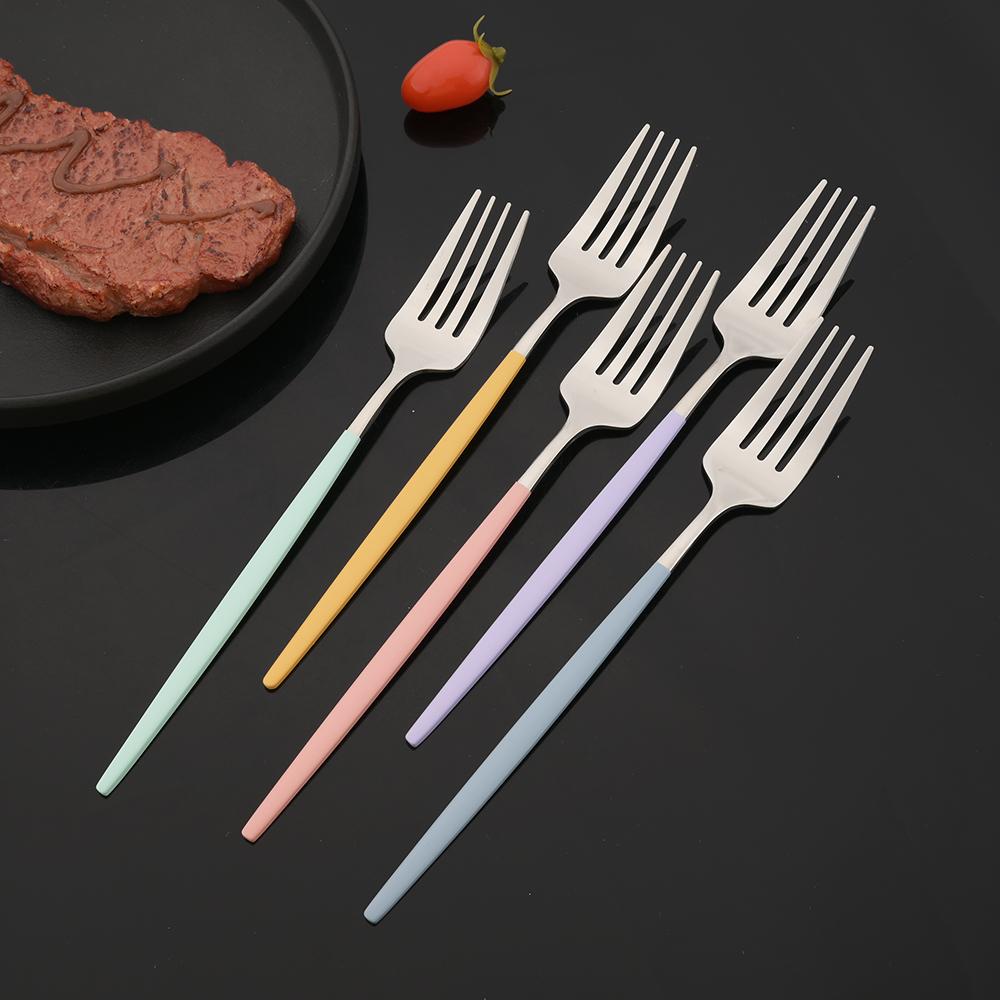 24Pcs Purple Silver Stainless Steel Dinnerware Set Kitchen Fork Spoon Knife Dinner Cutlery Set Western Flatware Tableware Set