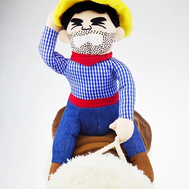 Vestiti da Cowboy Cavaliere per Cani Domestici con Cappello Simpatico Abito per Halloween Natale Festa Decorazioni Cuccioli Cani Costume Cosplay