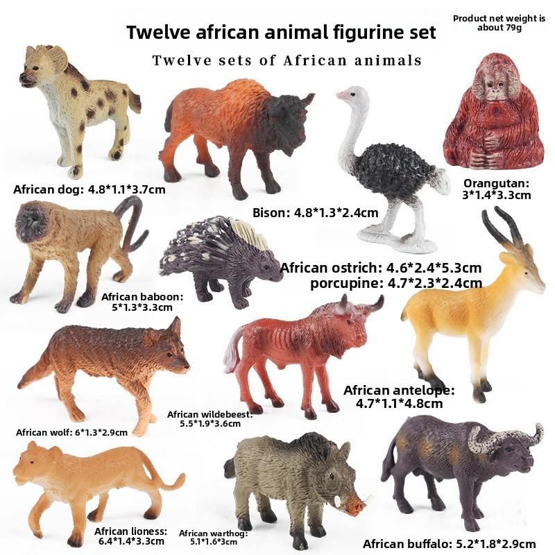 Mini Wild Animal Model Set With Plastic Figures For Educational Display And Collection