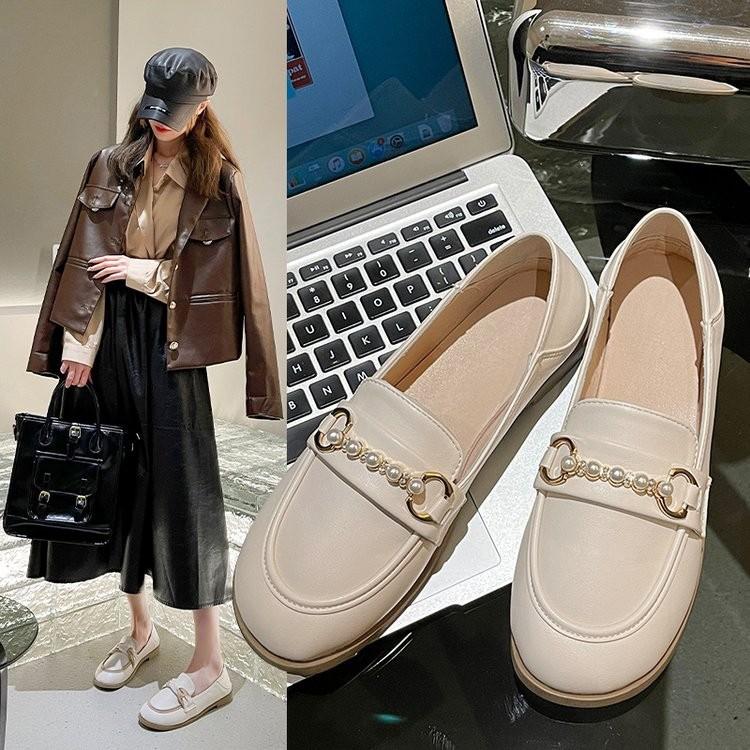 Loafers women's 2025 new fashion versatile comfortable foreign style niche retro one-pedal durable women's shoes