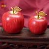 Red Fuji Apple Brass Figurine Ornament - Creative Gift for Peaceful Home Decor, New Year, and Christmas.