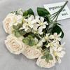 1Pc Artificial Flower 7-Pronged Lily Curling Rose Combination Flower Arrangement