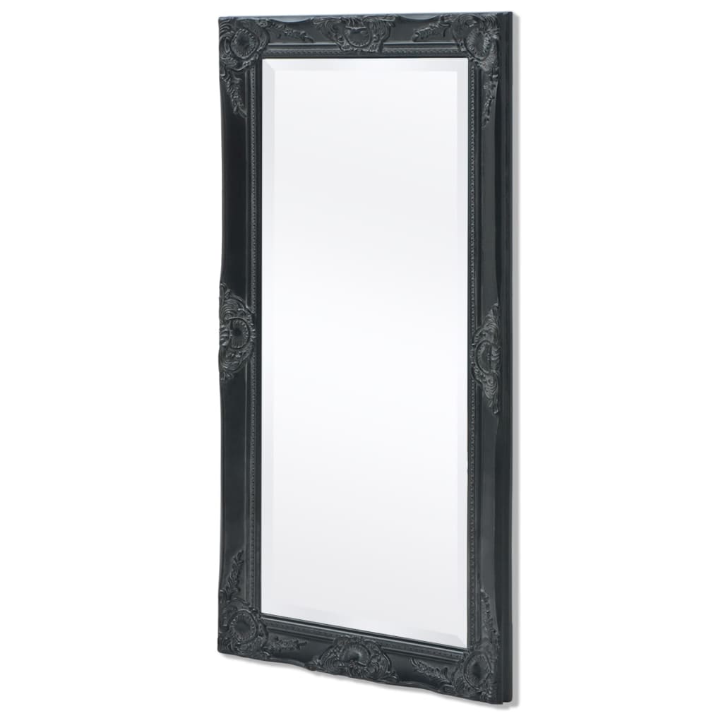 Vidaxl Lustro Ścienne W Stylu Barokowym 100X50 Cm, Czarne