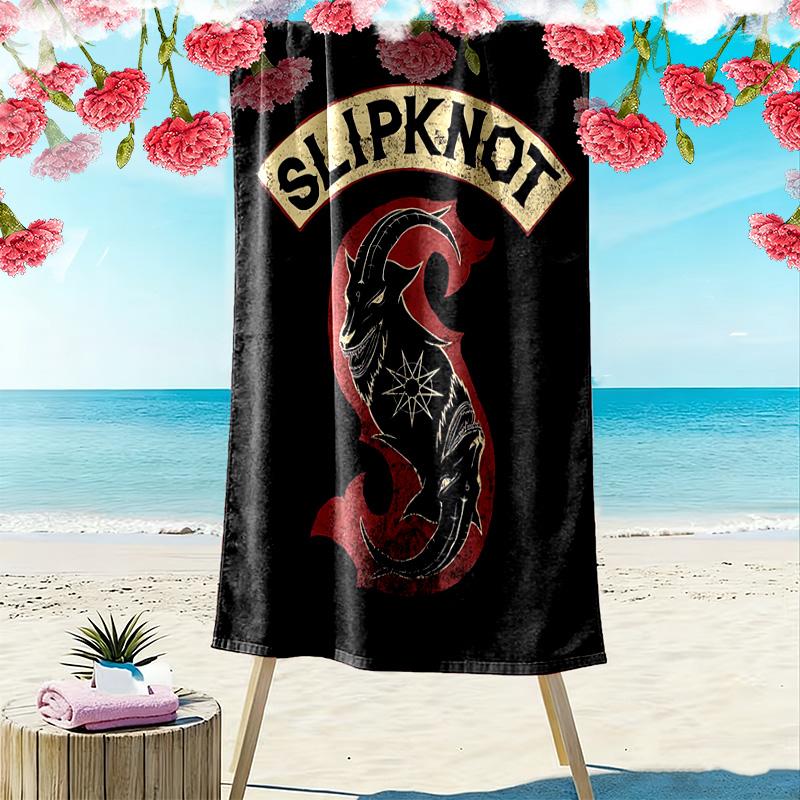Slipknot: Chaos Rebellion Strandtuch weich Tragbar für Reisen Absorbierendes Badetuch schnelltrocknendes Badetuch Schwimm-Druck Reise- und Urlaubstücher