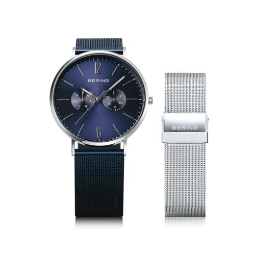 BERING Men's Analog Quartz Watch, Classic Collection, Stainless Steel Strap & Sapphire Crystal, 14240-307. Officially Imported. 3-Year Internal Warran
