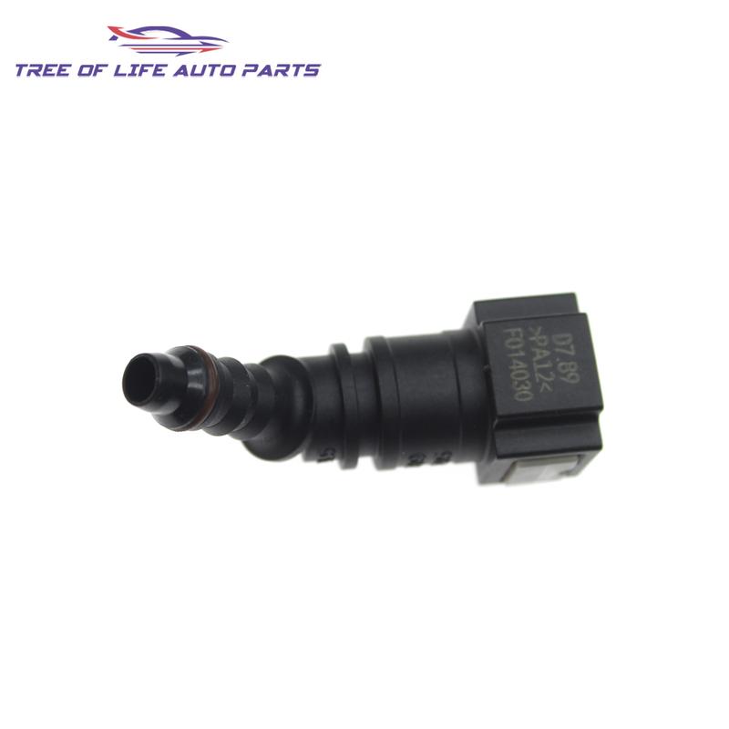 2/5/10x 7.89 ID6 45° Car Fuel Line Hose Coupler Quick Release Connect Connector Fuel Line Nylon Hose Coupler Carburetor Part