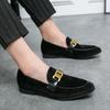 Fashion Fashionable Spring New Gentlemen's Breathable Soft Soled Loafers High Quality Men's Comfortable Banquet Casual Leather Shoes