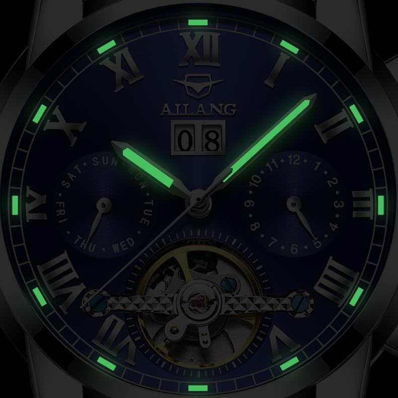 AILANG Vollautomatische mechanische Herrenuhr, wasserdichte Multifunktions-Herrenuhr