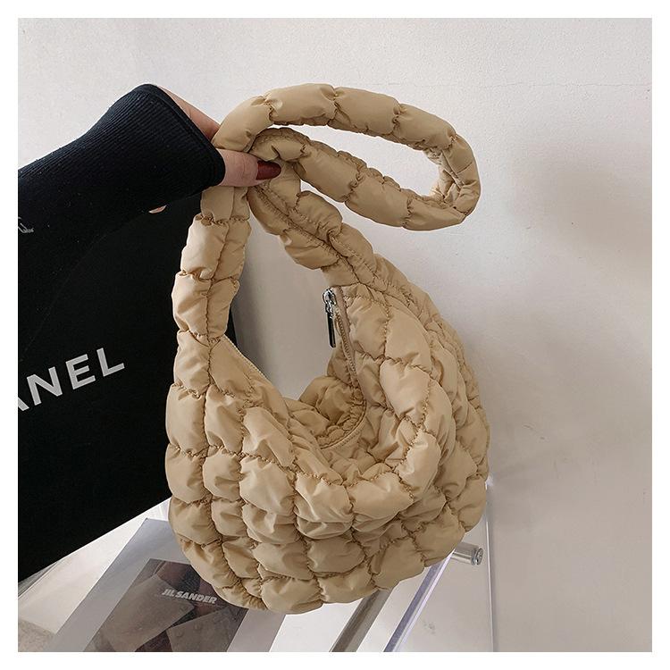 Wolken-Tasche Handheld Daune Große Kapazität Mode Mini Vielseitig Plissierte Unterarmtasche