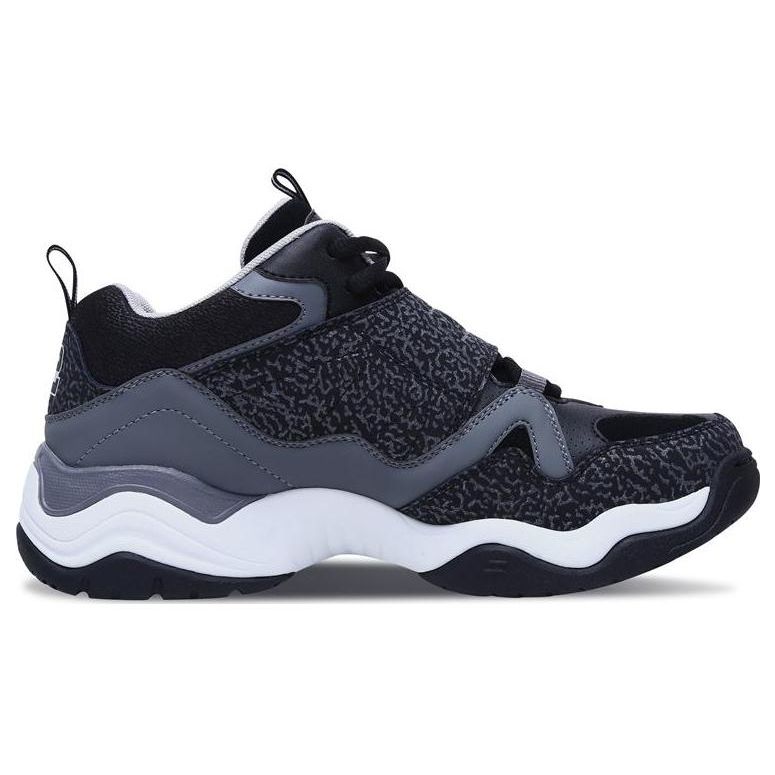 Skechers DLites Train Leather Shock Absorbing Durable Mid-Top Sports Casual Shoes Unisex Sneaker Black Gray 66666079-BKCC