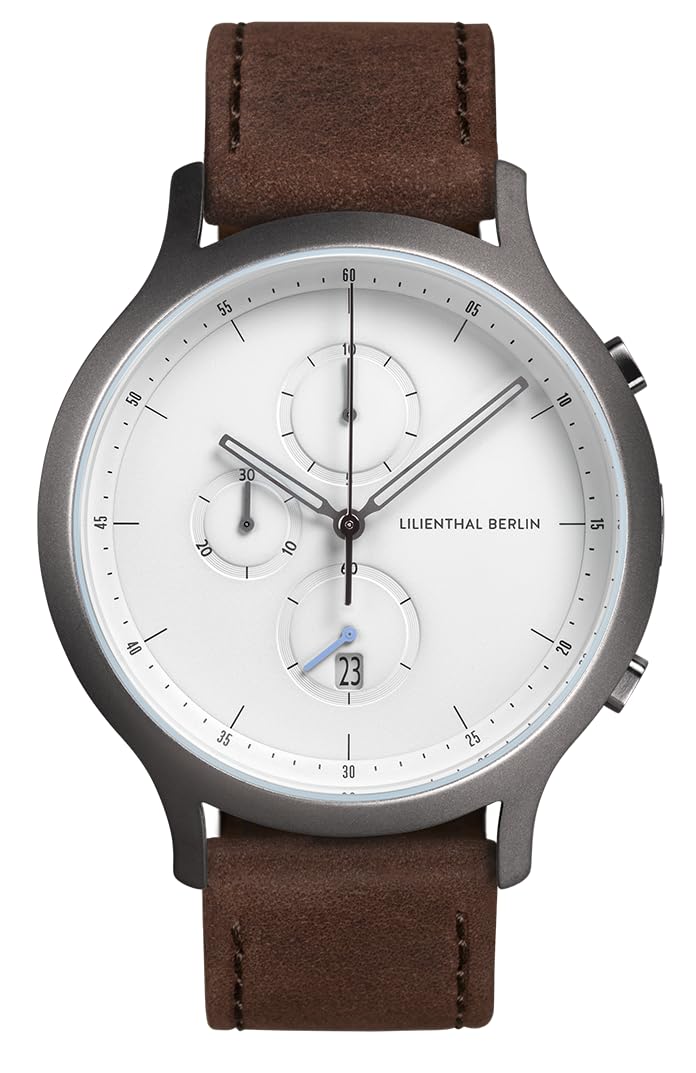 

Watch Chronograph Date Made in Germany Brown [Lillianthal Berlin] C01-101-B002F Men s білий