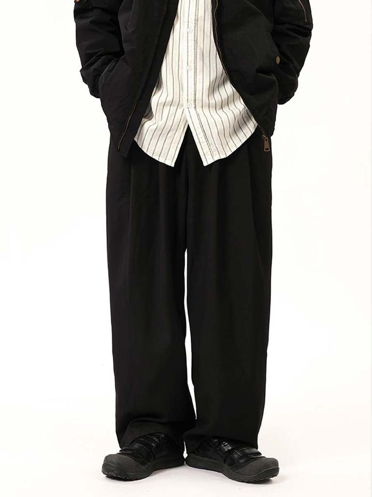 Women's Casual Trousers Plus Size Baggy Straight Wide Leg Pants Vintage Style Clothes Y2k Brown Black