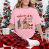 Maglietta casual da donna con stampa, scollo tondo, pullover, manica corta