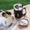 500ML 304 Stainless Steel Mug with Lid and Spoon Tea Strainer  Water Cup High Aesthetic Coffee Cup, Breakfast Cup Water Bottles