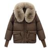 Winter New Women's Down Cotton-padded Clothes Short Loose Cotton-padded Clothes Foreign Style Big Fur Collar Thickened Cotton-padded Jacket Tide
