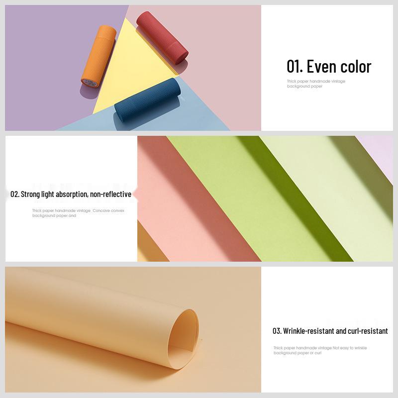 Macaron Colored Photography Background Paper - White, Blue, Red, Gray, Green, Pink, Beige Monochrome Cardstock Base