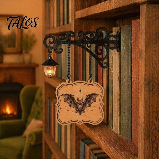 Illuminazione Retro per Libreria Lampada Decorativa con Fermalibri Integrati Lanterna da Biblioteca in Ferro per Angolo Lettura Decorazione Unica per Ufficio Domestico LED Libro