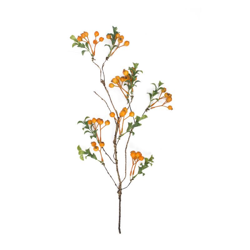 Simulated Holly & Sea Buckthorn Fruit Branches for Indoor Decoration