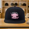 Cute Gamer Axolotl Print Baseball Cap Polyester Adjustable Streetwear Casual Snapback Hat