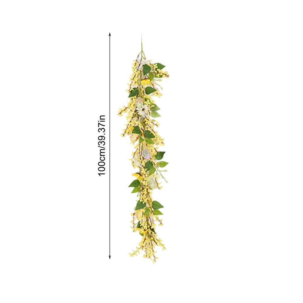 Floral Garland With Lights Artificial Floral Garland String Light Up Flower Vines 3.28ft Battery Operated Floral Vines