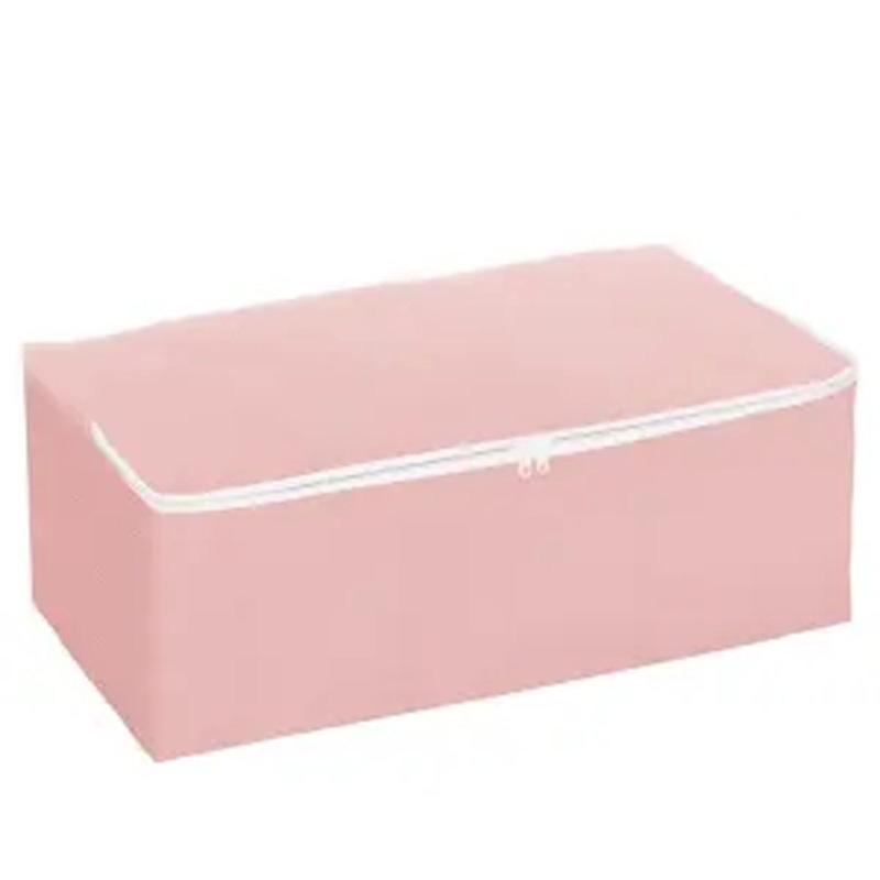 

Family Clothes Storage Bag Thicken Non-woven Breathable Dust Bag Solid Color Clothing Underwear Finishing Bag Double Zipper Desi about 43x27x14cm