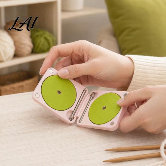 Rotating Yarn Spool Portable Holder for Crochet & Knitting Foldable Double Winder
