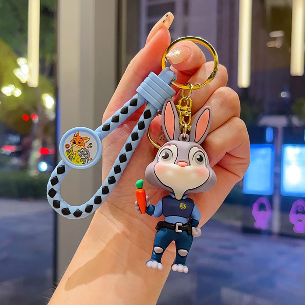 Kawaii Animal Keychain Key Ring Bag Charm for Backpack Purse Car Key Accessories Ornament Gift for Child