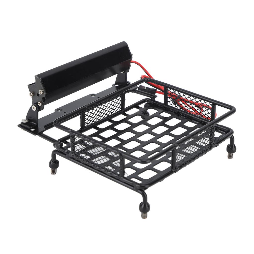 RC Car Roof Rack Luggage Carrier with LED Light for Traxxas for Axial RC Car Upgrade Parts Accessories