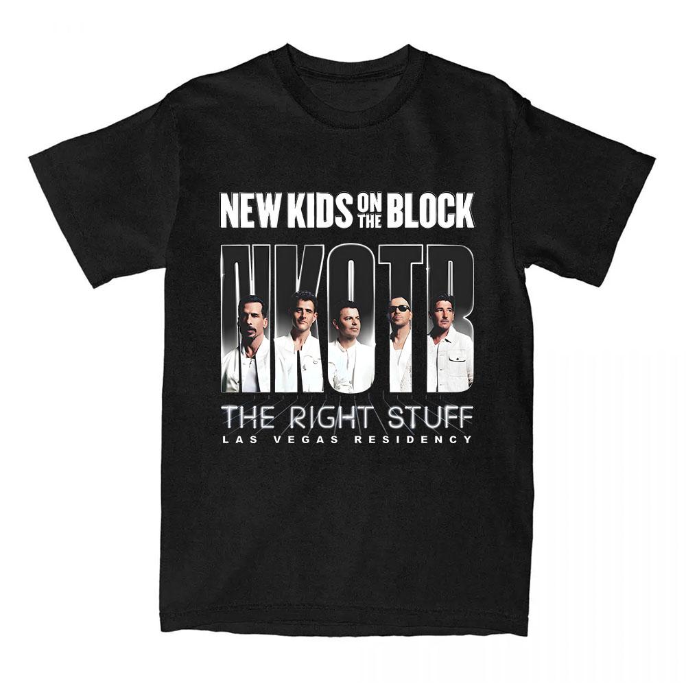 The Right Stuff Las Vegas T-shirt NEW KIDS ON THE BLOCK NKOTB Band Fashion Tshirts Male Short Sleeve Cotton T Shirt Streetwea... S разноцветный