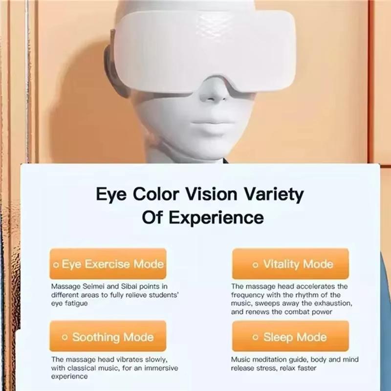 Nano Steam Eyes Massager With Bluetooth Music Eye Care Heating To Relieve Fatigue And Dark Circles Under The Eyes белый