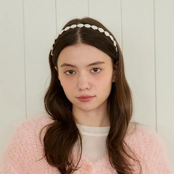 DAISY FLOWER HAIRBAND_IVORY